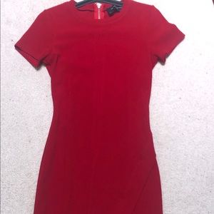 Red Akira Chicago dress with slit detail